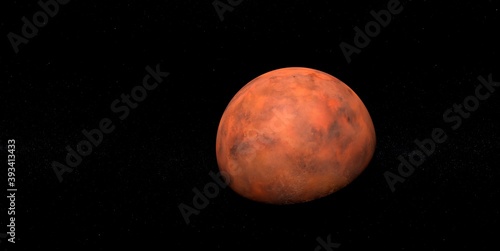 Picture of Mars the Red Planet - 3d representation