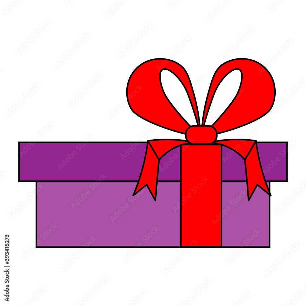 Simple illustration of Christmas gift box for Christmas holiday Simple illustration of Christmas gift box for Christmas holiday