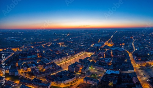Aerial view of the beautifull city in Silesia - Bytom.