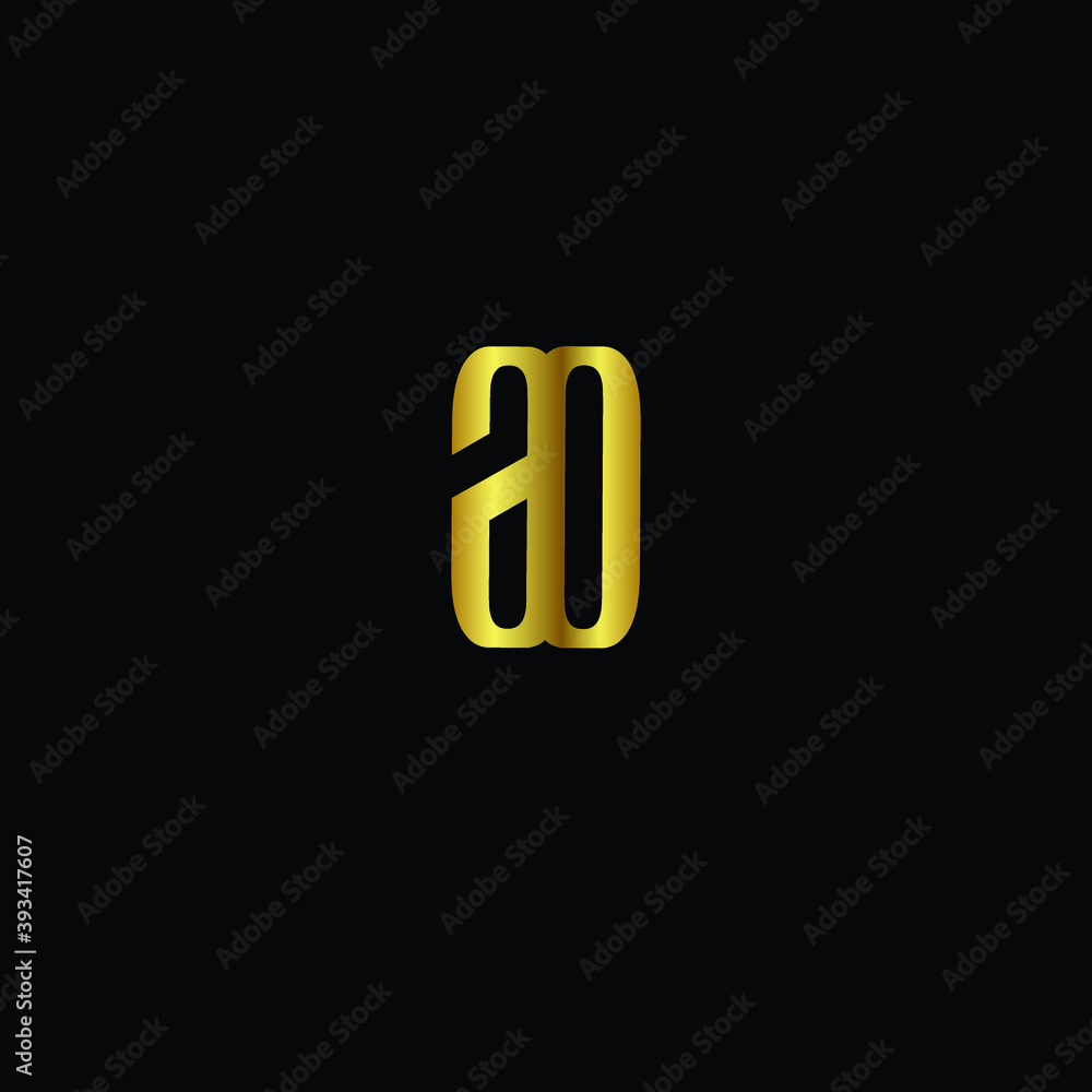 Creative Professional Trendy and Minimal Letter AO Logo Design in Black and Gold Color, Initial Based Alphabet Icon Logo in Editable Vector Format Creative Professional Trendy and Minimal Letter AO Logo Design in Black and Gold Color, Initial Based Alphabet Icon Logo in Editable Vector Format