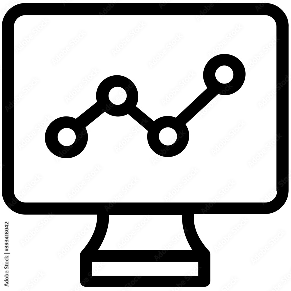 Online Graph Line Vector Icon
Online Graph Line Vector Icon