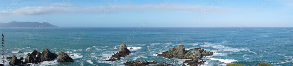view of the wild Galician coast and cliffs at Loiba