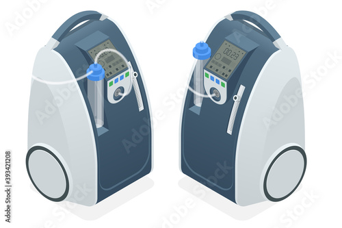 Isometric Home Medical Oxygen Concentrator. Medical oxygen concentrators for patients with COVID-19.