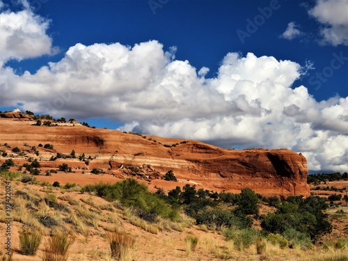 Red sandstone formation seen in Utah