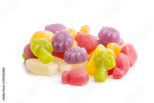 Colorful fruity jelly candies.