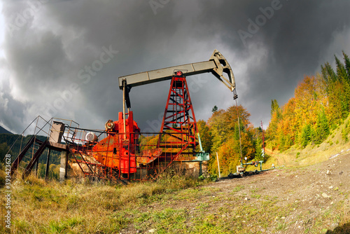 Oil and gas production in autumn. © panaramka