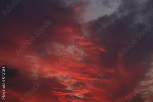 Fototapeta Naklejka Na Ścianę i Meble -  Red Sunset at Cairo, Egypt