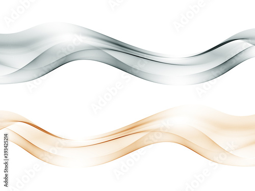 Set of wavy banners Wave flow abstract