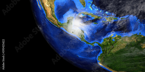 Photography Hurricane Lota shown from Space