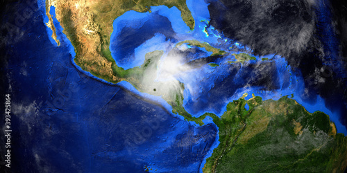 Hurricane Lota shown from Space. Extremely detailed and realistic high resolution 3d illustration. Elements of this image have been furnished by NASA. photo