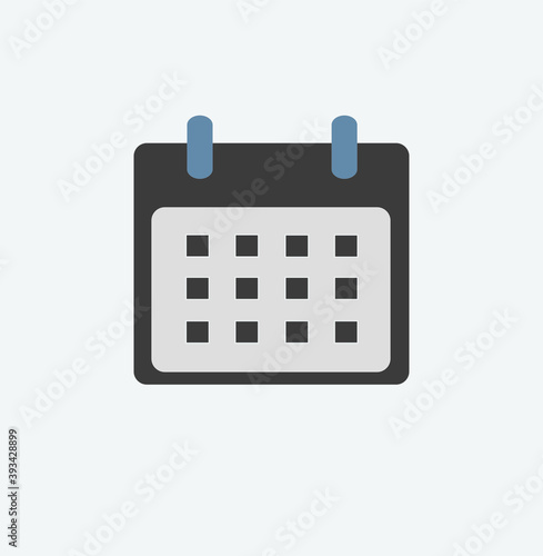 Flat Calendar Vector. Concept of time, planning process and organization. 