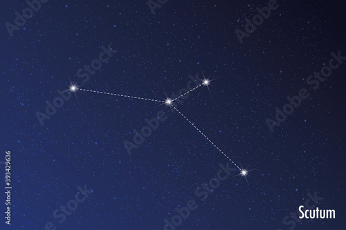 Astronomical vector illustration of Sagitta constellation. 