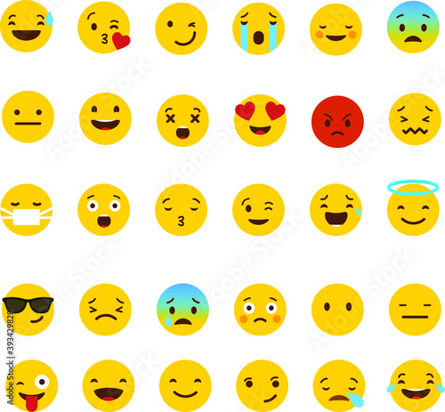 Whatsapp emoji. set of smileys © Lucky Designs