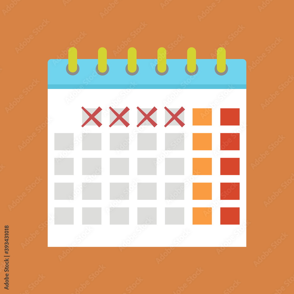 Calendar flat icon. Vector illustration. Calendar flat icon. Vector illustration.