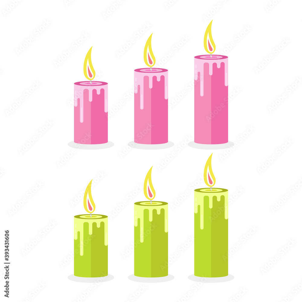 Burning candle. Vector illustration. Burning candle. Vector illustration.