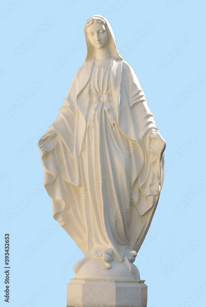 Statue of Virgin Mary as a symbol of love and kindness.