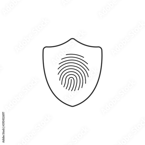 Fingerprint inside the shie...