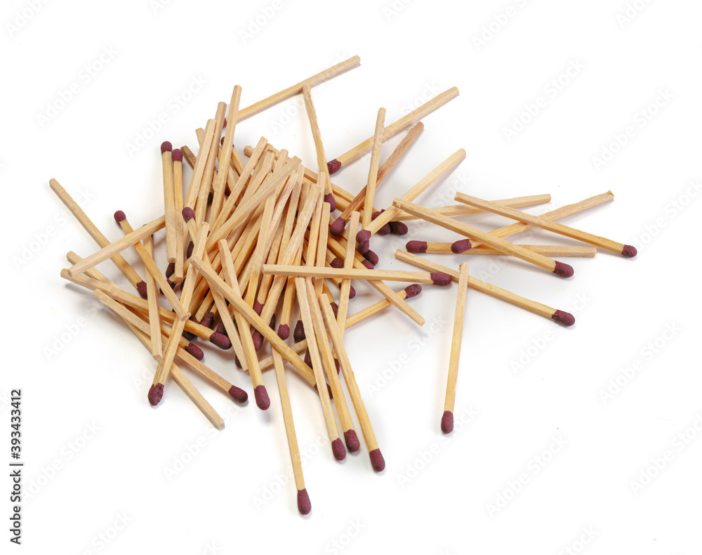 Pile of matches cut out Pile of matches cut out