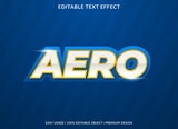 aero text effect template design with bold font style use for brand and business logo
