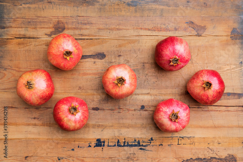 Fresh pomegranates (Punica granatum) photo