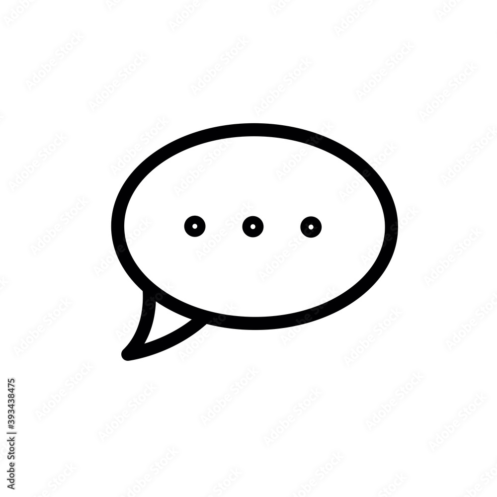 speech bubble line icon, vector black illustration speech bubble line icon, vector black illustration