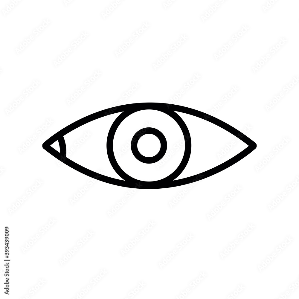 eye line vector icon, vector black illustration eye line vector icon, vector black illustration