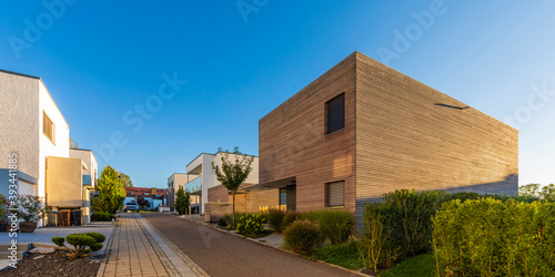 Germany, Baden-Wurttemberg, Esslingen, Energy efficient houses in modern suburb