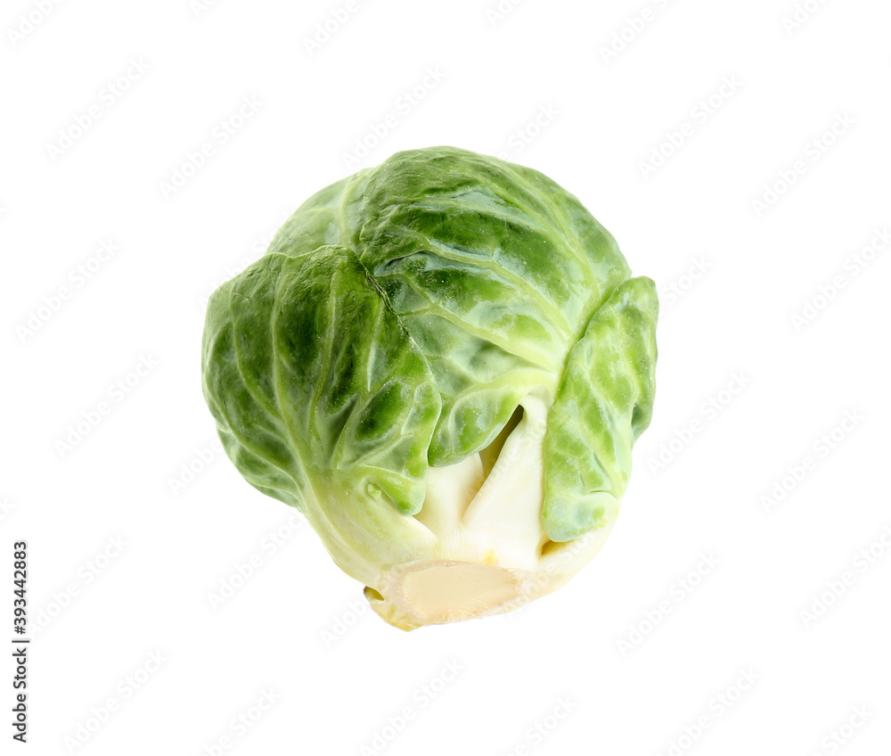 Fresh tasty Brussels sprout isolated on white Fresh tasty Brussels sprout isolated on white