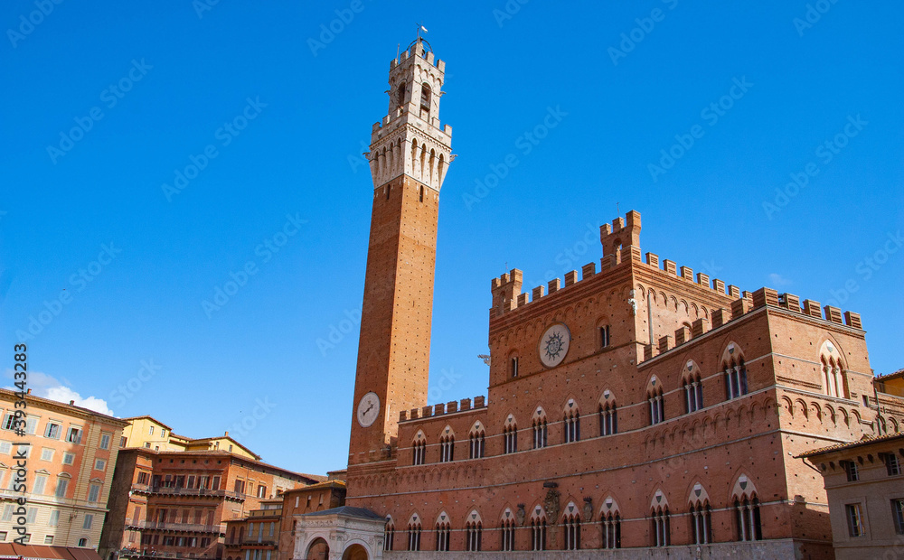 Torre del Mangia in Siena, Tuscany, Italy