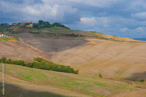 Rolling hills in the Southern part of Tuscany, Italy