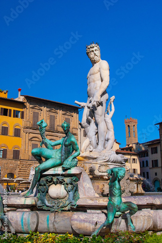 Statue of Triton in Piazza della Signoria in Florence, Italy