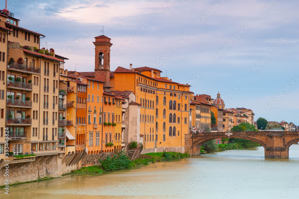 Bridge over the river Arno in Florence, Tuscany, Italy
