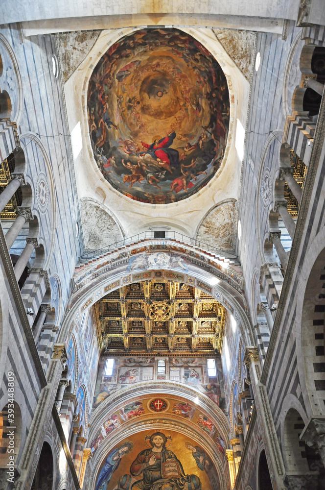 The beautifully decorated interior of the Basilica illustrates some of the artistic elements used in decorating the structure.