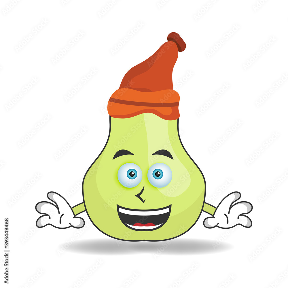 The Guava mascot character wearing a hat. vector illustration The Guava mascot character wearing a hat. vector illustration