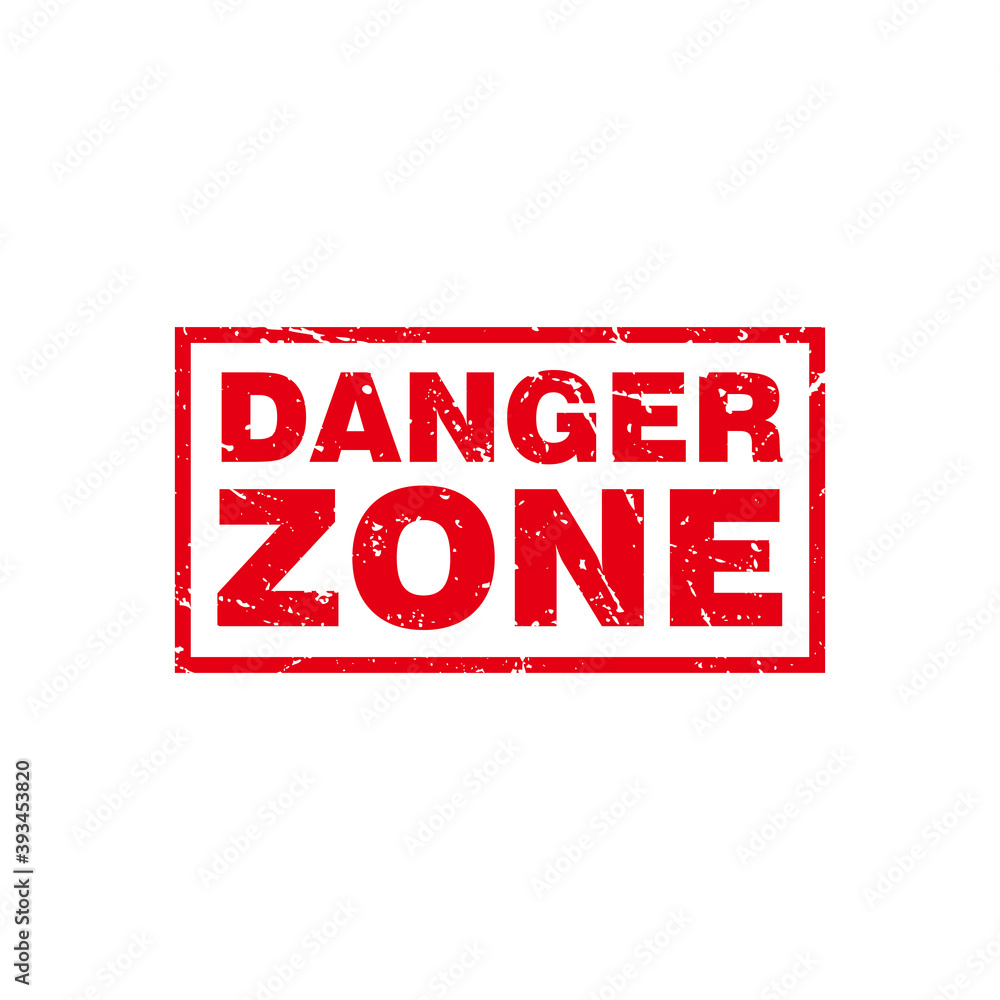 Abstract Red Grungy Danger Zone Rubber Stamp Sign Illustration Vector, Danger Zone Text Seal, Mark, Label Design Template Abstract Red Grungy Danger Zone Rubber Stamp Sign Illustration Vector, Danger Zone Text Seal, Mark, Label Design Template