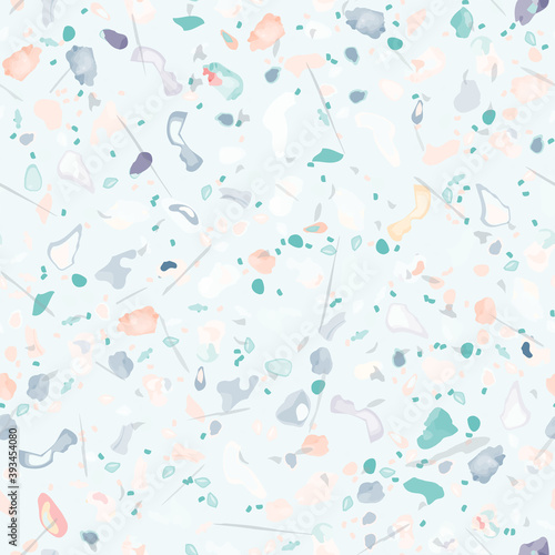 Terrazzo Texture Vector. Flooring Seamless Pattern