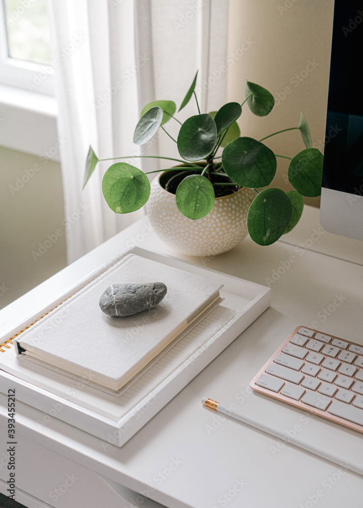 Modern office desk accessories Stock Photo Adobe Stock