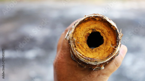 Photography Old water pipes clogged