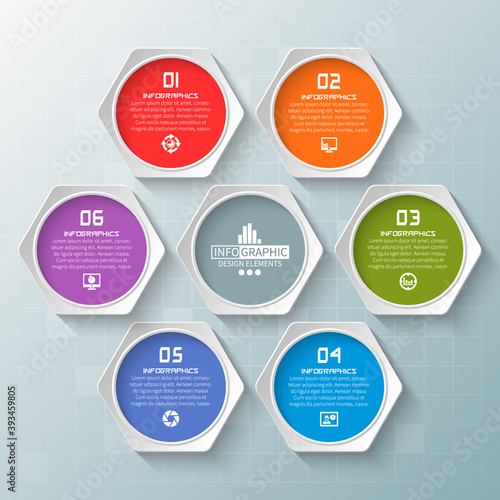 Abstract 3D Paper Infographics. Business template .Vector illustration