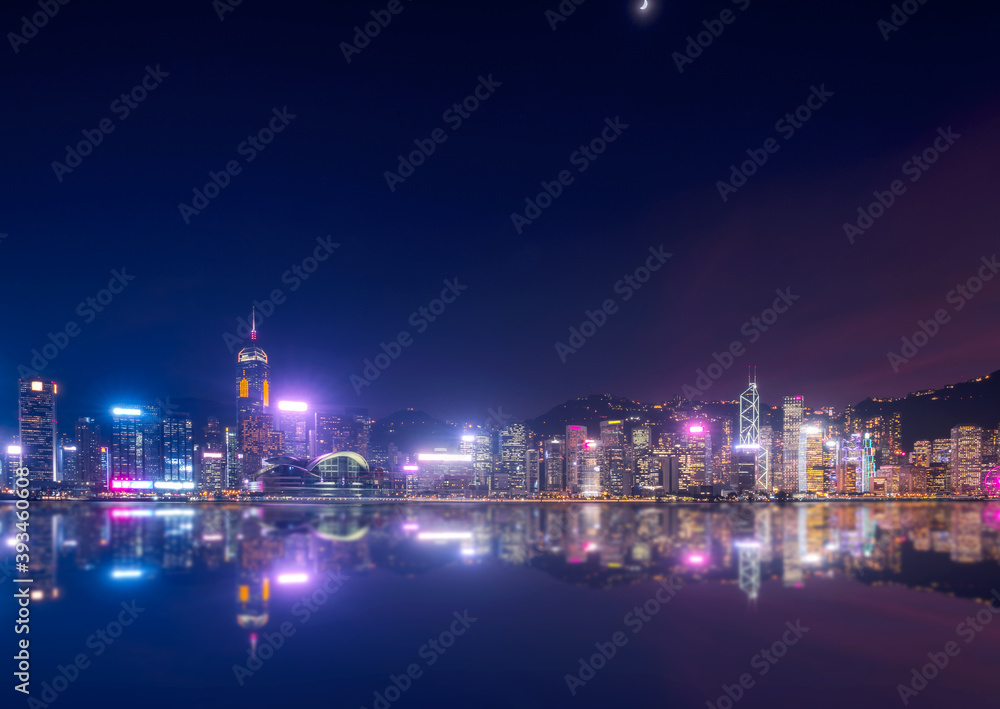 Cityscape at Victoria Harbour in Hong Kong