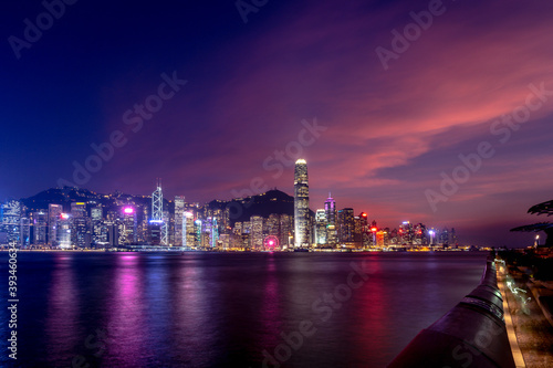 Cityscape at Victoria Harbour in Hong Kong