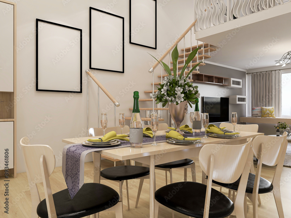 warm dining room area design, wooden table and chair warm dining room area design, wooden table and chair