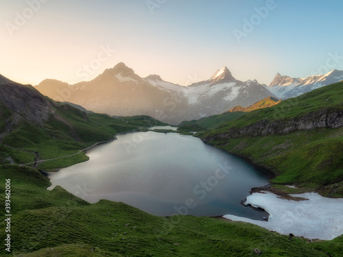 Summer sunrise in the Bernese Highlands photo