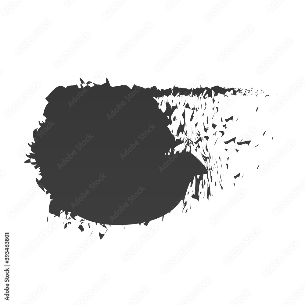 scribble stain shape abstract black paint