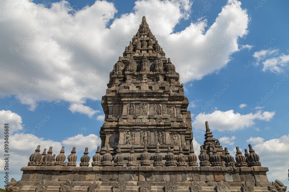 Ancient Hindu temples of Prambanan, Rara Jonggrang, in the special, Yogyakarta region, Java island, Indonesia, Southeast Asia.
