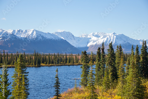 Denali National Park, AK / USA - Sept. 10, 2012: A landscape of the Alaskan wilderness.