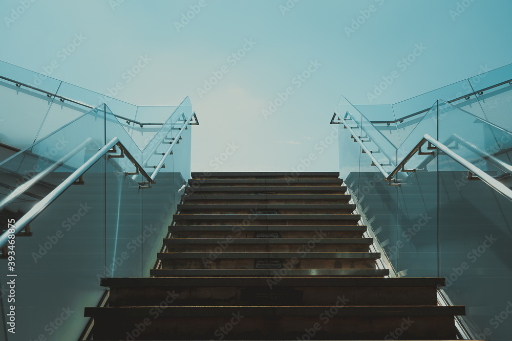 Fototapeta premium Modern Architecture; Modern Stairs; background or texture