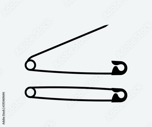 safety pin logo icon template. Tailor vector design. Vector illustration for tailor shop or sewing. Simple illustration logo vector icon symbol design.