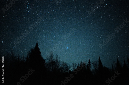 Wallpaper Mural Astrophotography image of constellation Pleiades taken in Ontario, Canada. Photo of the stars in the night sky during the autumn season. Torontodigital.ca