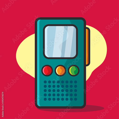 voice recorder vector illustration in flat style 